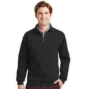 Jerzees  9.5 oz., Super Sweats® NuBlend® Fleece QuarterZip Pullover - 4528 - BLK